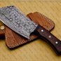 12"Customized Handmade Meat Cleaver Chef Knife Butcher Chopper Rose Wood Handle