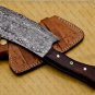 12"Customized Handmade Meat Cleaver Chef Knife Butcher Chopper Rose Wood Handle