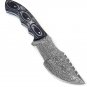 Custom Handmade Damascus Steel  Tracker Knife  Perfect Grip Black wood Handle