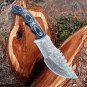 Custom Handmade Damascus Steel  Tracker Knife  Perfect Grip Black wood Handle