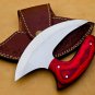 Customized Hand Made Steel Multi Purpose Sharp ULU Knife With Leather Sheath