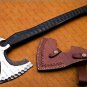 STUNNING CUSTOM HANDMADE CARBON STEEL VIKING TOMAHAWK HATCHET AXE WITH SHEATH