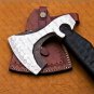 STUNNING CUSTOM HANDMADE CARBON STEEL VIKING TOMAHAWK HATCHET AXE WITH SHEATH