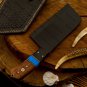 12"customized Handmade  Cleaver Chef Knife Rose Wood Handle with Leather Sheath