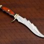Customized Handmade J2 Steel Hunting Bowie Knife Fixed Blade with Leather sheath