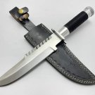 Custom Handmade spring steel Commando knife With Leather Sheath