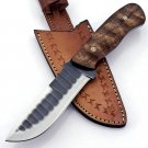 Custom Handmade Carbon Steel Hand forged knife With Leather Sheath