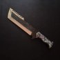 Custom Handmade Carbon Steel Traker knife With Leather Sheath