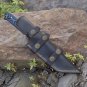 Custom Handmade Dmascus Tanto Fix Blade Hunting knife With Leather Sheath