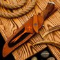 Custom Handmade D2 Hunting knife With Leather Sheath