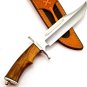 Custom Handmade D2 Hunting knife With Leather Sheath