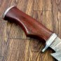 Custom Handmade Dmascus Hunting Camping Bowie knife With Leather Sheath