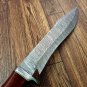 Custom Handmade Dmascus Hunting Camping Bowie knife With Leather Sheath