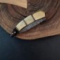 Custom Handmade Dmascus Pocket Folding Knife With Leather Sheath