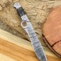 Custom Handmade Dmascus Bowi Hunting knife Ram Horn Handle With Leather Sheath
