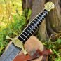 Custom Handmade Dmascus Single Hand Viking Sword With Leather Sheath