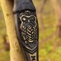 Custom Handmade Carbon Steel Engraved Hummer With Leather Sheath