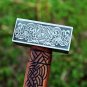 Custom Handmade Carbon Steel Engraved Hummer With Leather Sheath