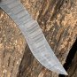 Custom Handmade Damascus Eagle Bowi Hunting knife With Leather Sheath