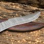 Custom Handmade Damascus Eagle Bowi Hunting knife With Leather Sheath