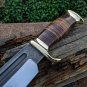 Custom Handmade High Carbon 1015 Bowi Hunting knife With Leather Sheath