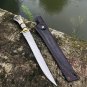 Custom Handmade J2 Steel Hunting,Camping knife With Leather Sheath