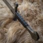 Custom Handmade Damascus Viking Sword With Leather Sheath