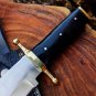 Custom Handmade D2 High Steel Bowi Hunting Knife With Leather Sheath