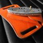 Custom Handmade Damascus Pocket Folding knife With Leather Sheath