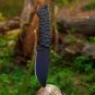 Custom Handmade Carbon Steel Hunting knife With Leather Sheath