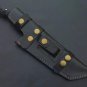 Custom Handmade Carbon Steel Tracker Hunting knife With Leather Sheath