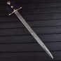 Custom Handmade Damascus Steel Double Edge Viking Dragon Sword  With Sheath