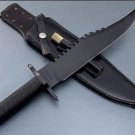 Custom Handmade spring steel Commando knife With Leather Sheath