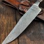 CUSTOM HANDMADE  DAMASUS INTEGRAL BOWIE KNIFE WITH LEATHER SHEATH