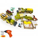 Toys Take Apart Farm Tractor Trailer With Loader Pickup Tow Truck Set Gift Kids Boys