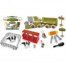 Toys Take Apart Farm Tractor Trailer Harvester With Cow Transport Playset Gift Kids Boys