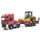 Toys Flatbed Truck Trailer Transport Road Roller Diecast Vehicle Gift Kids Boys