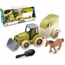 Toys Take Apart Farm Tractor Trailer Truck Loader Horse Transport Gift Kids Boys