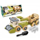 Toys Take Apart Farm Tractor Trailer Truck Harvester Sheep Transport Gift Kids Boys