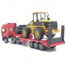 Toys 1/50 Flatbed Truck Transport Trailer Loader Model Car Diecast Gift Kids Boys