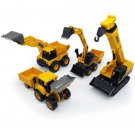 Toys 4Pcs Excavator Crane Loader Dump Truck Playset Construction Trucks Gift Kids Boys