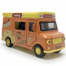 Toys 1:36 Pizza Fast Food Truck Model Car Diecast Cars W/ Light Gift Kids Boys