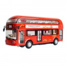 Toys 6.7"" London Double Decker Bus Model Car Diecast Car Pull Back Red Gift Kids Boys