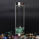 1 Natural Green Aventurine Jade Stone Quartz Crystal Elixir Water Bottle Cup Reiki