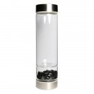 1 Natural Black Obsidian Quartz Crystal Elixir Drinking Water Bottle Healing Stone