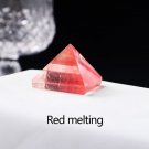 1 Natural Red Smelting Stone Pyramid Energy Quartz Crystal Point Rock Tower Reiki
