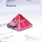 1 Natural Rose Rhodonite Quartz Crystal Pyramid Energy Stone Tower Healing Reiki