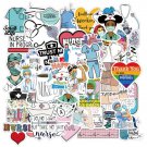 50 Pcs Nurse Stickers Vinyl Nursing Stickers Decals For Laptop And Water Bottle