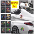 10 Pcs/Set Decal Stickers Super Mario Bros Vinyl Motorcycle Truck Window Scratch