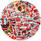 50 Pcs Vinyl Stickers Fire Truck Fire Engines Fridge Graffiti Waterproof Decal